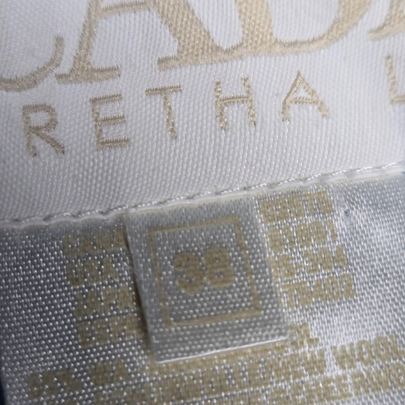 Vintage Escada Blazer Womens 38 Light Blue Angora Wool Shawl Collar Germany - Picture 13 of 16